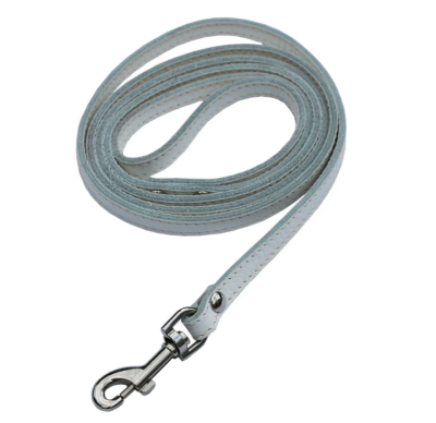 Флейт поводок кож. белый