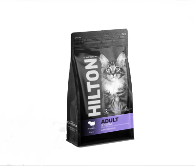 Hilton Сухой корм 2кг для кошек с чувствительным пищеварением с индейкой