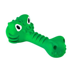 1Mr.Kranch Игрушка для собак Крокодил с пищалкой 18 см зеленая с ароматом курицы