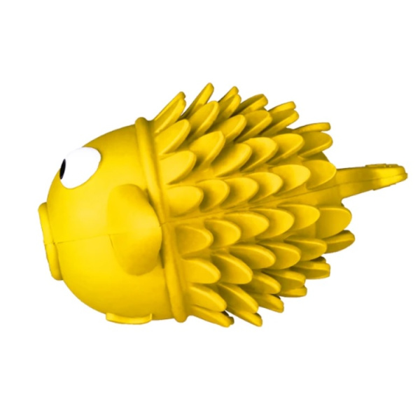 3Mr.Kranch Игрушка для собак Рыба-ёрш 12 см желтая с ароматом сливок