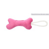 2Mr.Kranch для собак мелких и средних пород Косточка с канатом 31х9х4см, нежно-розовая