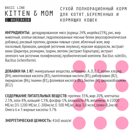 кошки котята состав